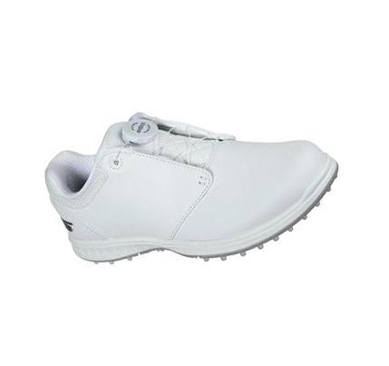 Női Skechers GO GOLF Elite V.3 Twist Golf Cipő Fehér | HU3380A