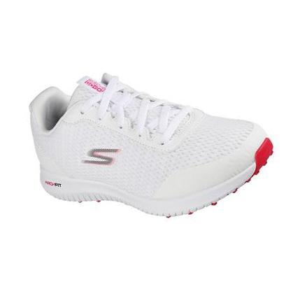 Női Skechers GO GOLF Max Fairway 3 Golf Cipő Fehér Rózsaszín | HU3492L