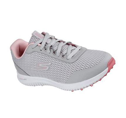 Női Skechers GO GOLF Max Fairway 3 Golf Cipő Szürke Rózsaszín | HU3501D