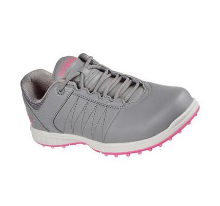 Női Skechers GO GOLF Pivot Golf Cipő Szürke Rózsaszín | HU33550