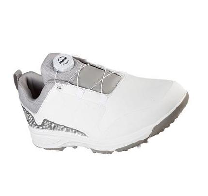 Női Skechers GO GOLF Torque - Twist Golf Cipő Fehér Szürke | HU3630C