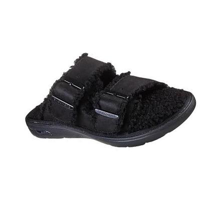 Női Skechers GO Lounge: Arch Fit Lounge - Adorable Papucs Fekete | HU5780L