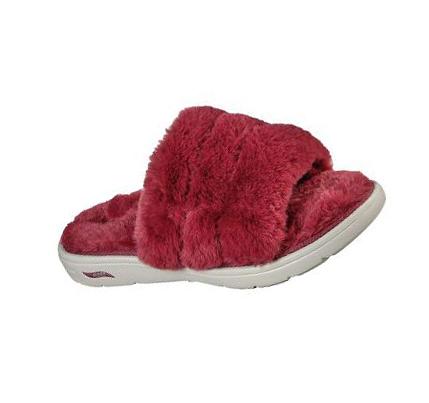 Női Skechers GO Lounge: Arch Fit Lounge - Unwind Papucs Piros | HU58510