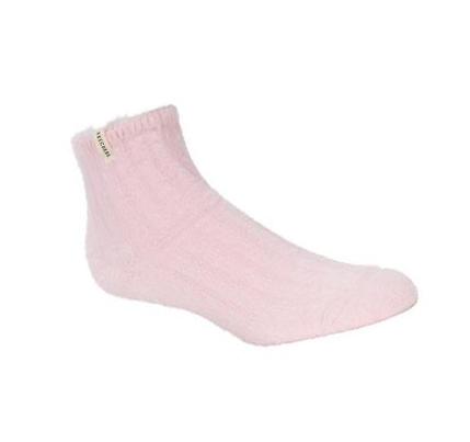 Női Skechers GO Lounge Mid High Fuzzy - 2 Pack Zokni Rózsaszín | HU3434K