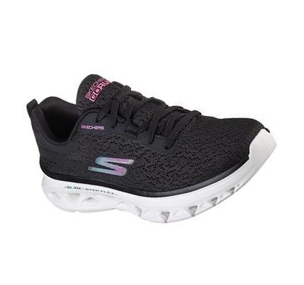Női Skechers GO RUN Glide-Step Flex Edzőcipő Fekete Fehér | HUA323X