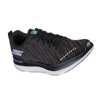 Női Skechers GO RUN Razor Excess 2 Futócipő Fekete Lila | HU54980