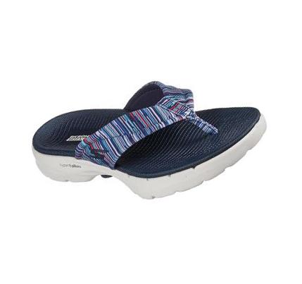 Női Skechers GO WALK 6 - Bright Daze Szandál Sötétkék Színes | HU4805G