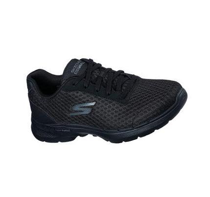 Női Skechers GO WALK 6 - Iconic Vision Gyalogló Cipő Fekete | HU7184L