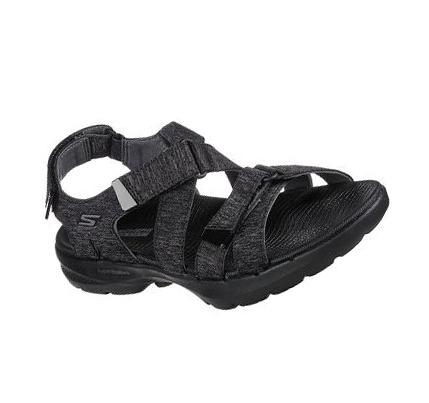 Női Skechers GO WALK 6 - Limitless Szandál Fekete Szürke | HU4792L