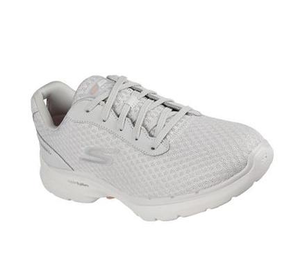 Női Skechers GO WALK 6 - Venecia Gyalogló Cipő Fehér | HUA498K