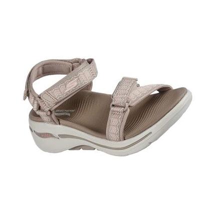 Női Skechers GO WALK Arch Fit - Affinity Szandál Szürke Barna | HU5292L