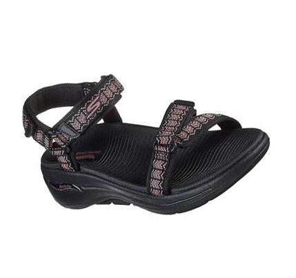 Női Skechers GO WALK Arch Fit - Affinity Szandál Fekete | HU5301D