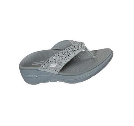 Női Skechers GO WALK Arch Fit - Dazzle Szandál Szürke | HU5492L