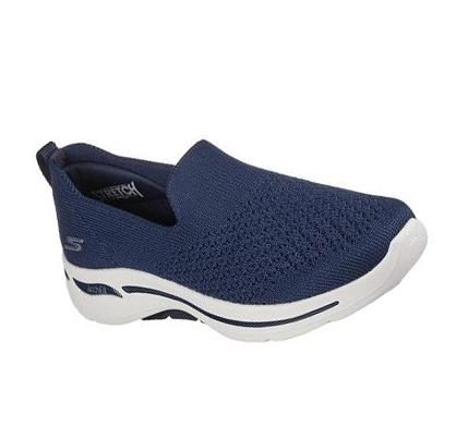 Női Skechers GO WALK Arch Fit - Delora Gyalogló Cipő Sötétkék | HU48498
