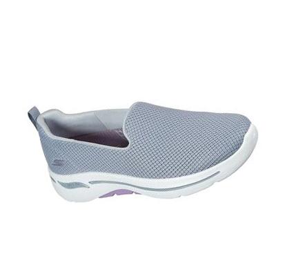 Női Skechers GO WALK Arch Fit - Grateful Gyalogló Cipő Szürke | HU46133