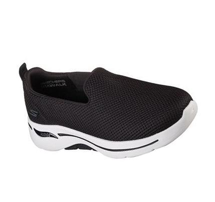 Női Skechers GO WALK Arch Fit - Grateful Gyalogló Cipő Fekete | HU48993