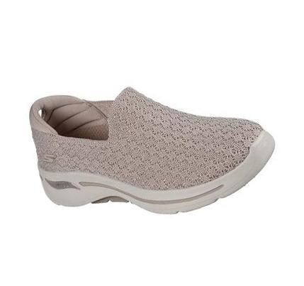 Női Skechers GO WALK Arch Fit Gyalogló Cipő Szürke Barna | HU5024L