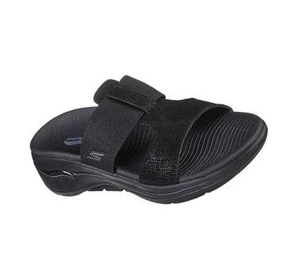Női Skechers GO WALK Arch Fit - Lively Szandál Fekete | HU53050