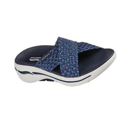 Női Skechers GO WALK Arch Fit - Soiree Szandál Sötétkék Színes | HU5326B