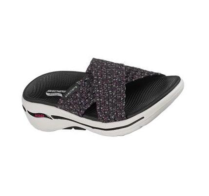 Női Skechers GO WALK Arch Fit - Soiree Szandál Fekete Színes | HU5328A