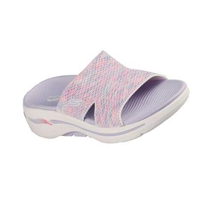 Női Skechers GO WALK Arch Fit - Sweet Bliss Szandál Szürke Színes | HU53673
