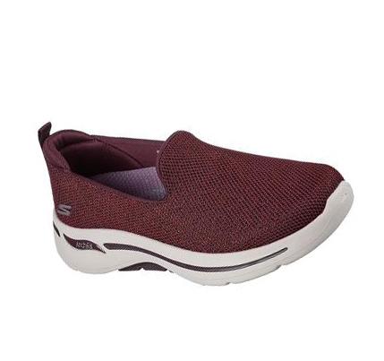 Női Skechers GO WALK Arch Fit - Vividly Gyalogló Cipő Bordó | HU4974L