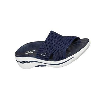Női Skechers GO WALK Arch Fit - Worthy Szandál Sötétkék | HU5378B