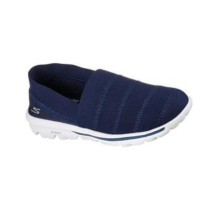 Női Skechers GO WALK Classic - Gracious Joy Gyalogló Cipő Sötétkék | HUI688A