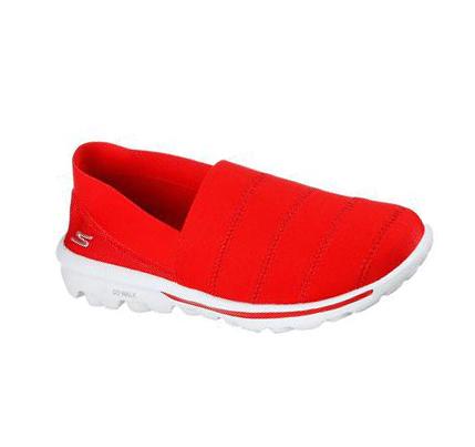 Női Skechers GO WALK Classic - Gracious Joy Gyalogló Cipő Piros | HUI713D