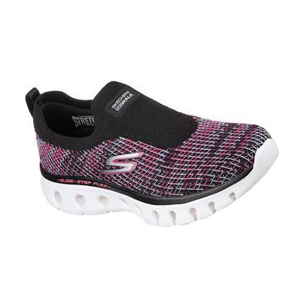 Női Skechers GO WALK Glide-Step Flex - Energy Vision Slip Ons Fekete Színes | HU4963D