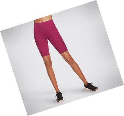 Női Skechers GO WALK HW 10 Inch Bike Rövidnadrág Piros | HU60198