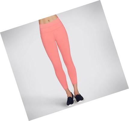 Női Skechers GO WALK HW 7/8 Leggings Korall | HU6269P
