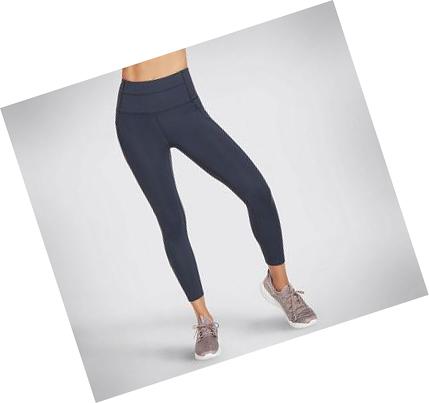 Női Skechers GO WALK HW 7/8 Leggings Sötétkék | HU6234R