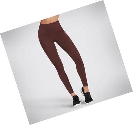 Női Skechers GO WALK HW Leggings Bordó | HU6347P