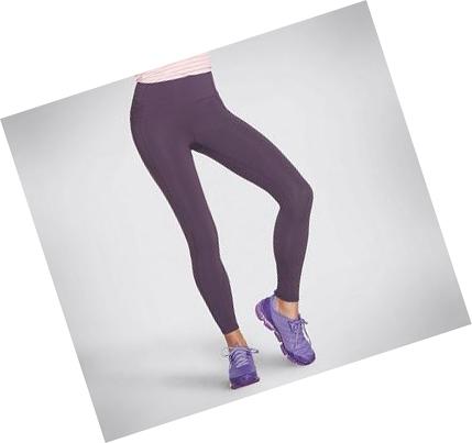 Női Skechers GO WALK HW Leggings Sötétlila | HU6344A