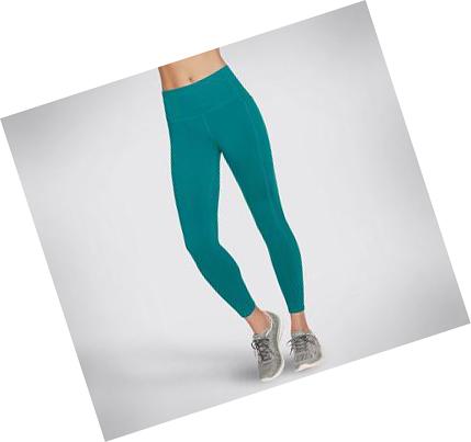 Női Skechers GO WALK HW Leggings Türkiz | HU6294K