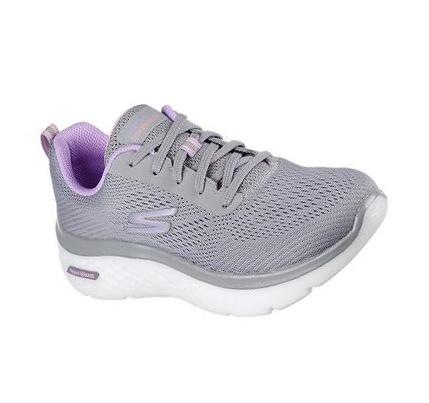 Női Skechers GO WALK Hyper Burst Edzőcipő Szürke Lila | HU7219D