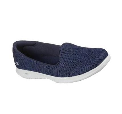 Női Skechers GO WALK Lite - Sweet Gal Flats Sötétkék Fehér | HUA892L