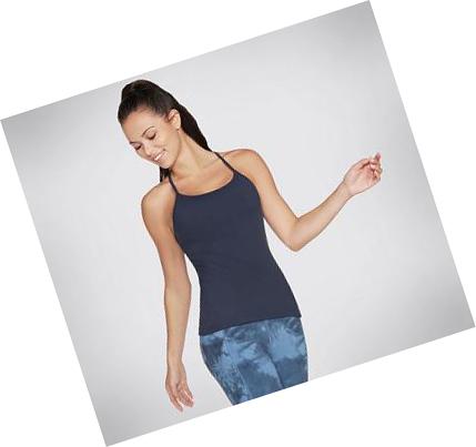 Női Skechers GO WALK Racerback Shelf Sportmelltartó Sötétkék | HU4794S