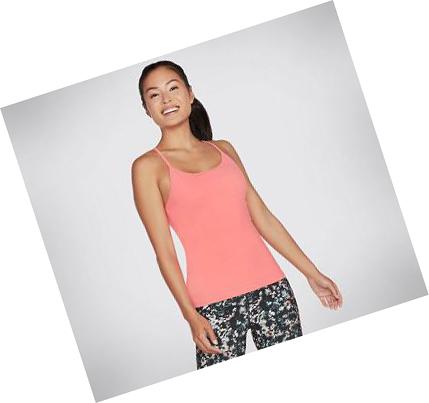 Női Skechers GO WALK Racerback Shelf Sportmelltartó Korall | HU47978