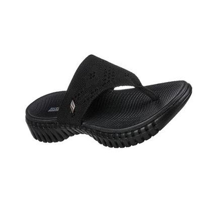 Női Skechers GO WALK Smart - Charmed Szandál Fekete | HU47765