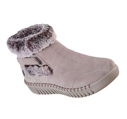 Női Skechers GO WALK Smart - Get Cozy Csizma Bézs | HUI902W