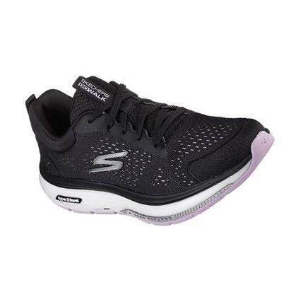 Női Skechers GO WALK Workout Walker - Outpace Gyalogló Cipő Fekete Levendula | HUA623D