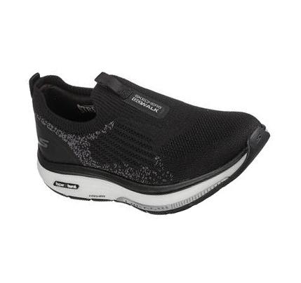 Női Skechers GO WALK Workout Walker - Quick Motion Gyalogló Cipő Fekete Fehér | HUA723E