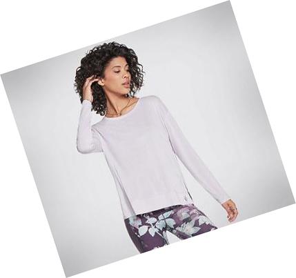 Női Skechers GOlounge Tranquil Long Sleeve Póló Lila | HU4319P