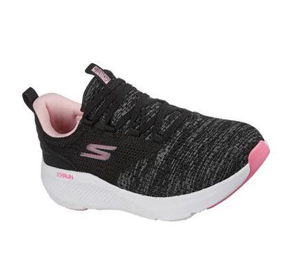 Női Skechers GOrun Elevate - Pleasant Days Edzőcipő Fekete Rózsaszín | HU80478
