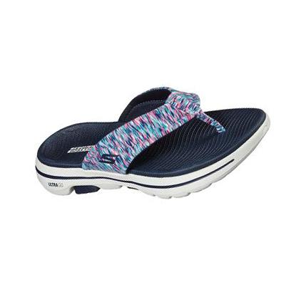 Női Skechers GOwalk 5 - Destined Szandál Sötétkék Színes | HU4778R