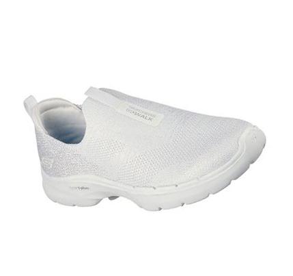 Női Skechers GOwalk 6 - Glimmering Gyalogló Cipő Fehér | HU6398K