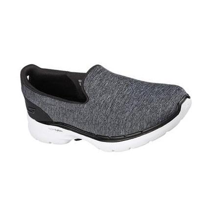 Női Skechers GOwalk 6 - Grand Horizon Gyalogló Cipő Fekete Fehér | HU73978