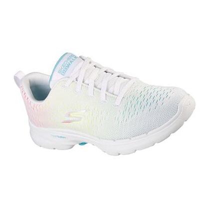 Női Skechers GOwalk 6 - Vibrant Energy Gyalogló Cipő Fehér Színes | HU6523D